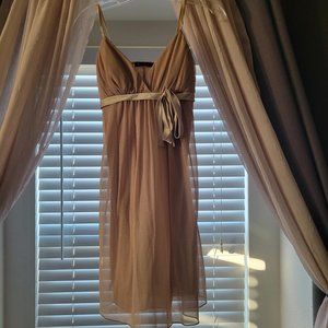 Woman's Small Gold Sparkle Holiday Dress